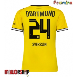 Borussia Dortmund Daniel Svensson #24 Prima Maglia Femmina 2026-27 Manica Corta